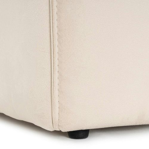 Canapé 3 Places Beige Crème Coutures Apparentes Ostuni