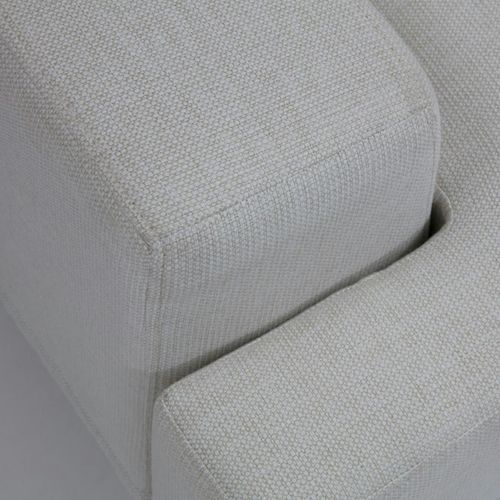 Canapé 2 Places Écru Moderne, Pieds Métal Noir Crewe