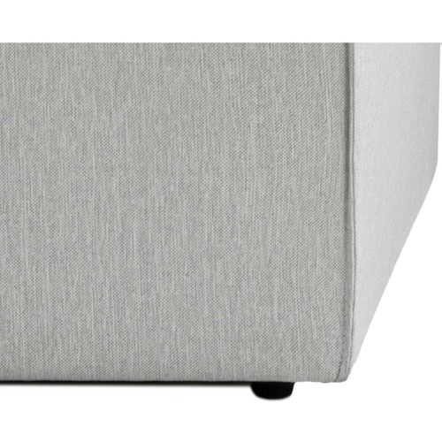 Canapé 2 Places Lin Gris Clair, Accoudoirs Carrés Spello