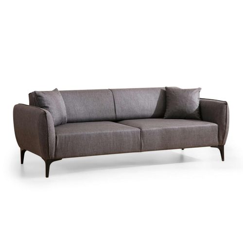 Canapé 3 Places Anthracite Avec Couture Décorative Vilnius