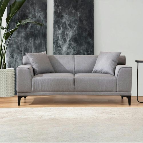 Canapé 2 Places Gris Clair - Accoudoirs Larges Orsay