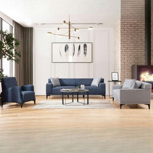 Canapé 2 Places Gris Clair - Accoudoirs Larges Orsay