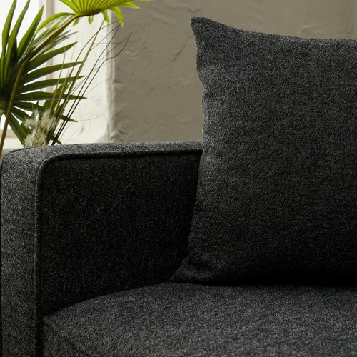 Canapé 3 Places Gris Foncé Pieds Dorés 220 Cm Berlin