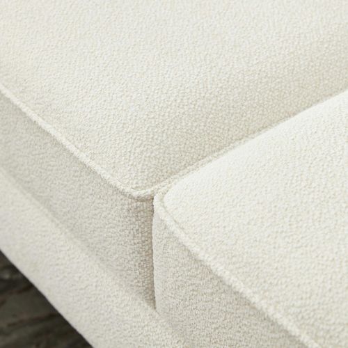 Canapé D'angle Blanc Crème, Pieds Dorés (côté Droit) Neolia