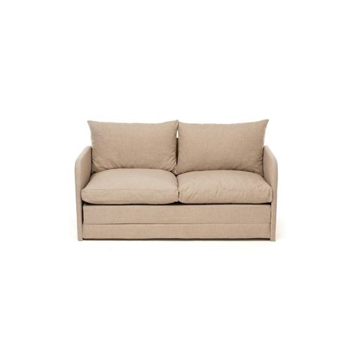 Canapé-lit En Lin Beige, 2 Personnes 140 Cm Oruro