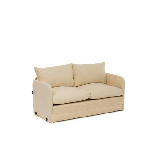 Canapé-lit D'appoint En Tissu Crème, 2 Personnes Oruro