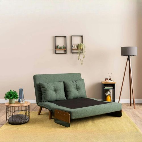 Canapé-lit D'appoint En Tissu Vert Sapin, 2 Places Loja