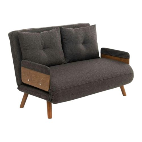 Canapé-lit D'appoint En Tissu Anthracite, 2 Places Loja