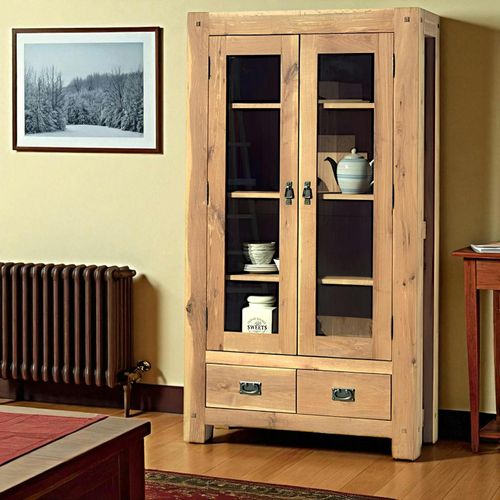 Vitrine Salon Chêne Massif Fjord