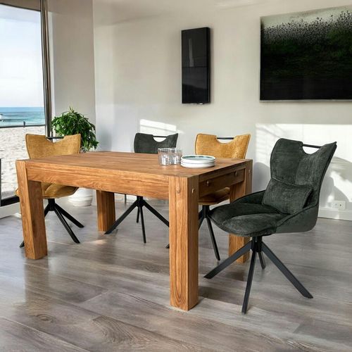 Table à Manger Extensible Bois De Chêne 150-250 Fjord