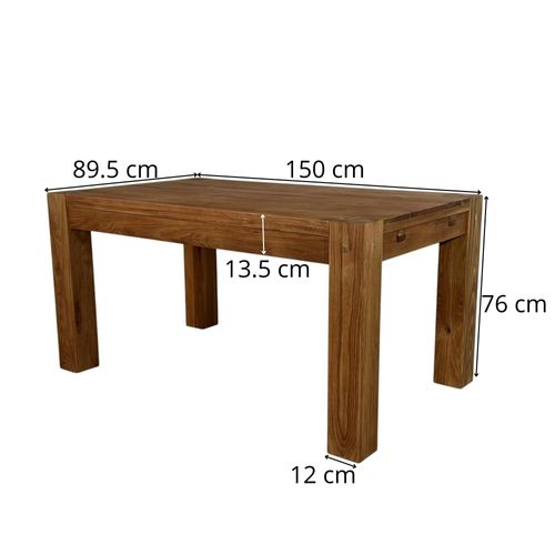 Table à Manger Extensible Bois De Chêne 150-250 Fjord