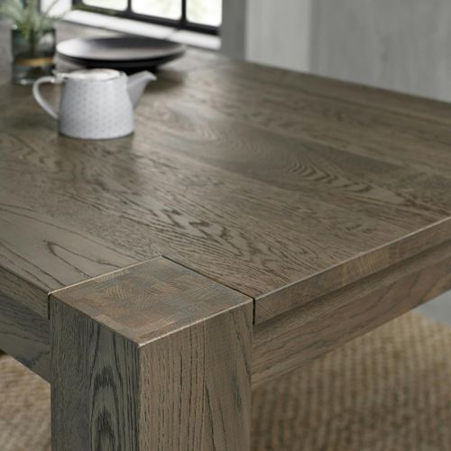 Table à Manger Extensible En Bois De Chêne Fumé 180-235 Cm Allen