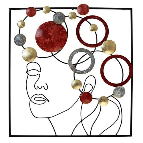 Décoration Murale En Métal Visage Encadré