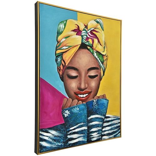 Tableau Pop Art Femme Avec Coiffe