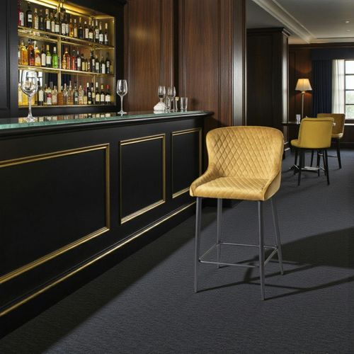 Chaise De Bar En Velours Moutarde (lot De 2) Arlington