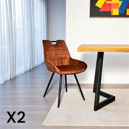 Chaise Rouille Avec Poignée (lot De 2) Malmoe