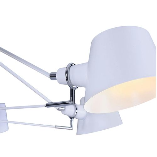 Suspension Araignée Blanche 6 Abat-jour Modene