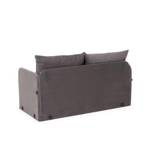 Canapé-lit En Tissu Gris, 2 Personnes 140 Cm Oruro