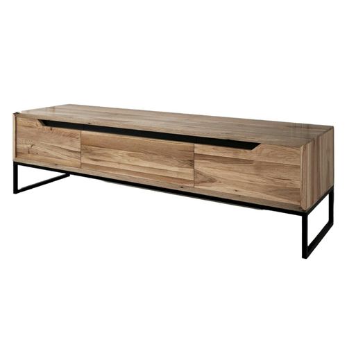 Meuble TV En Bois De Chêne Blanc Palerme