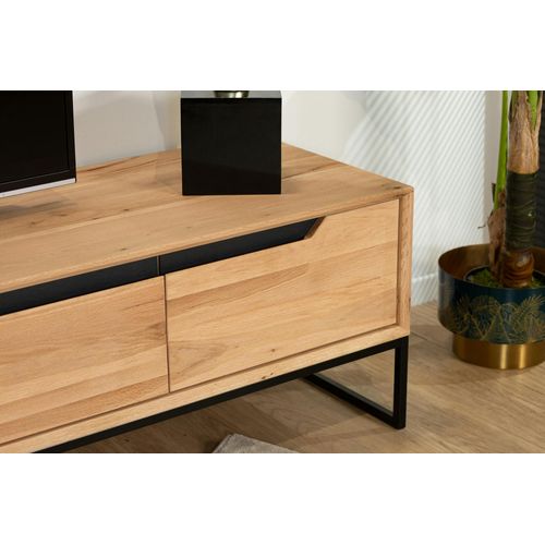 Meuble TV En Bois De Chêne Blanc Palerme