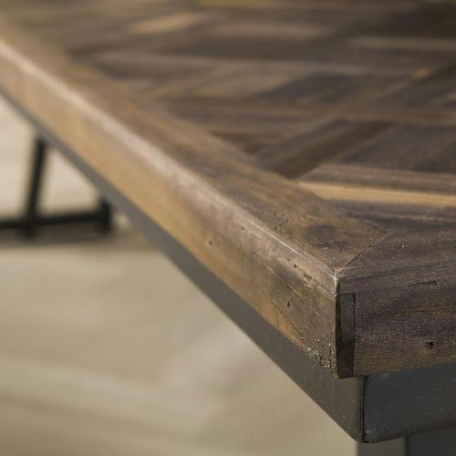 Banc De Table En Bois De Teck Brun Motif Croisé 170 Cm Ambon