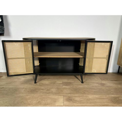 Buffet En Cannage Métallique 2 Portes Haag