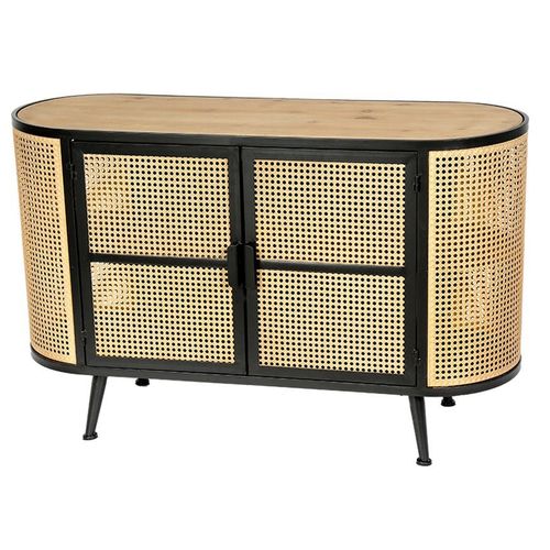Buffet En Cannage Métallique 2 Portes Haag