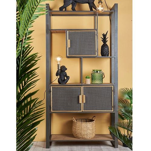 Etagère Vitrine En Cannage Métallique Atelier