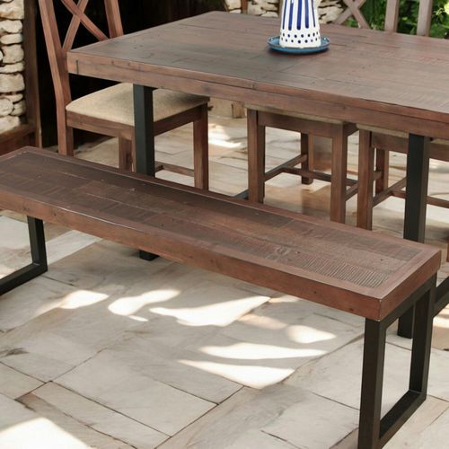 Banc Bois Brun Recyclé 155cm Samoa