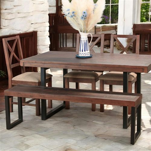 Banc Bois Brun Recyclé 155cm Samoa