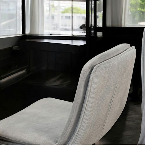 Chaise De Bar En Velours Gris à Double Coussinage (lot De 2) Oka