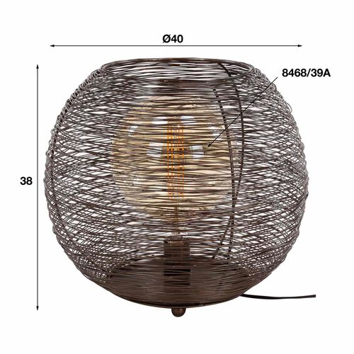 Lampe Boule Noire Filaire D 40 Cm Nova