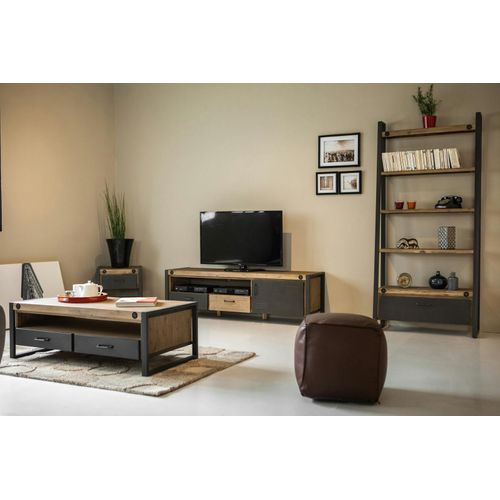 Meuble TV Industriel Bois Métal Boulons Brooklyn