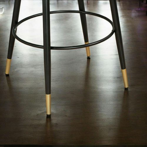 Chaise De Bar En Velours Doré Forme Coquillage (lot De 2) Hawai