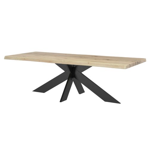 Table Extensible En Chêne Blanc Avec Bords Naturels 300 Cm Palerme