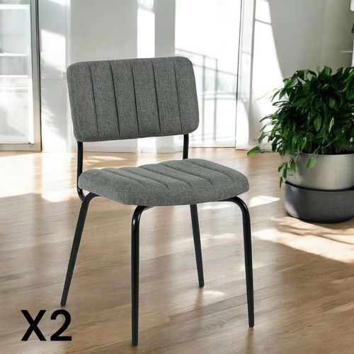 Chaise Vintage Grise Fairlie (lot De 2)