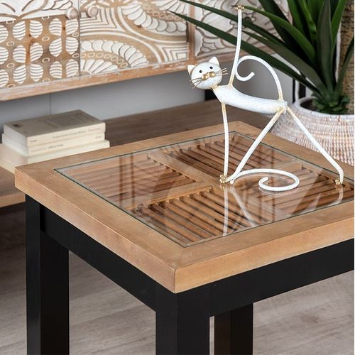 Bout De Canapé En Bois Et Verre Atelier