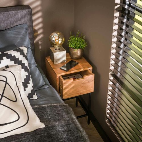 Petite Table De Chevet En Bois 1 Tiroir Melbourne