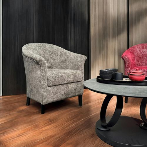 Fauteuil Cabriolet Brun Chiné  Mira