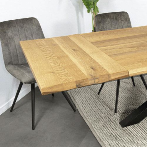 Rallonge Pour Table Bords Naturels (180/200/240) Chêne Huilé Etna