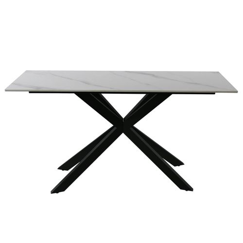 Console Design En Céramique Blanche Marbrée Ottawa