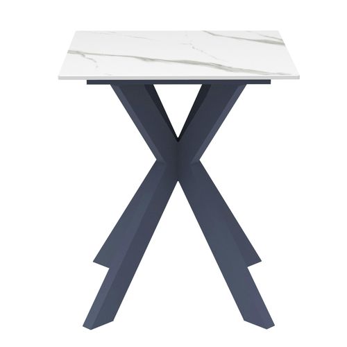 Bout De Canapé Design En Céramique Blanche Marbrée Ottawa