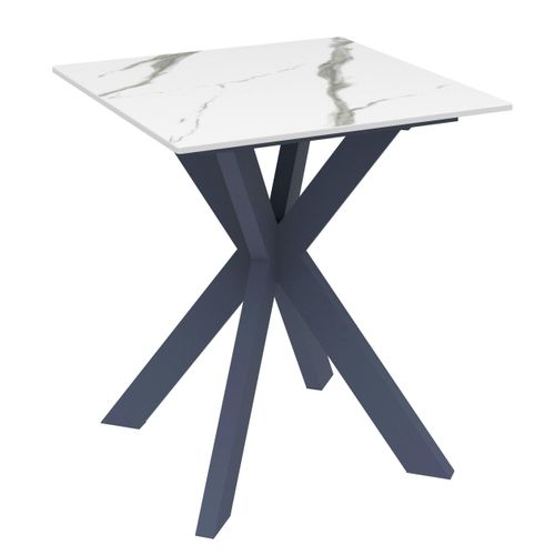 Bout De Canapé Design En Céramique Blanche Marbrée Ottawa