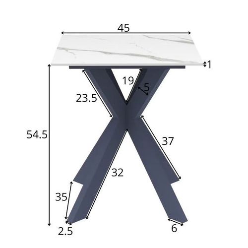 Bout De Canapé Design En Céramique Blanche Marbrée Ottawa