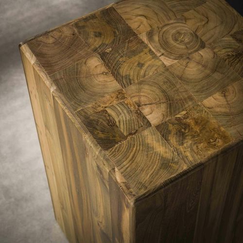 Sellette En Bois De Teck Recyclé Forme Carrée 85 Cm
