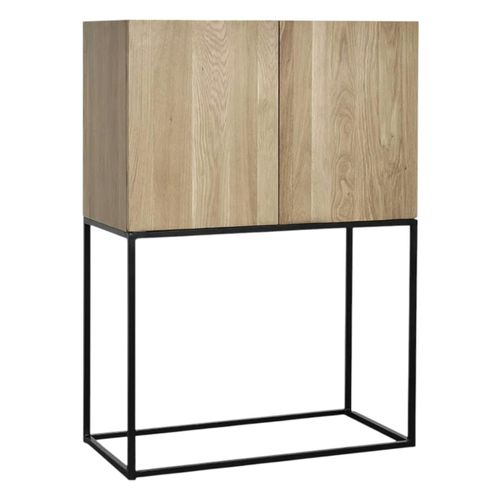 Buffet Haut 2 Portes Chêne Massif Métal Soomaa Réf 30020868