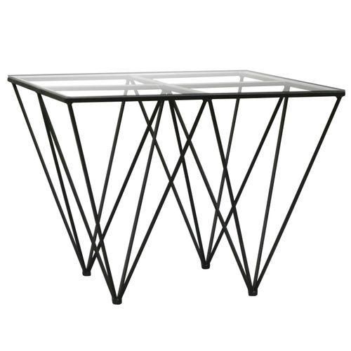 Table D'appoint Bout De Canapé Design Verre Et Métal Louvre
