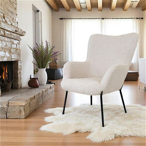 Fauteuil En Peau De Mouton Synthétique Berlin