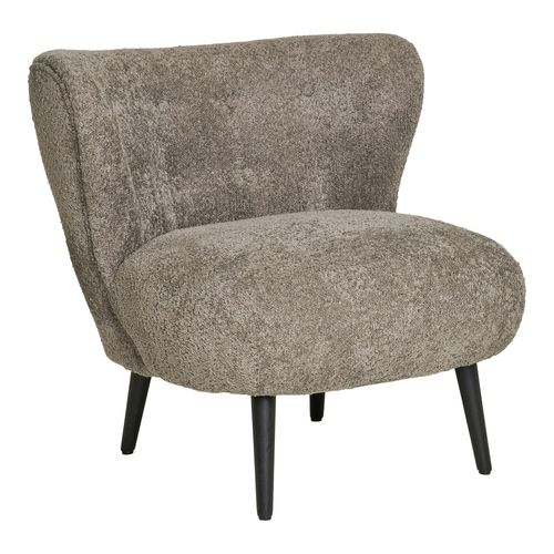 Fauteuil Marron En Tissu Bouclette Berlin