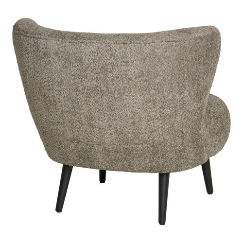 Fauteuil Marron En Tissu Bouclette Berlin